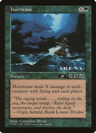 Image of Hurricane (2nd Place) (Arena League) (OVER-) - Oversize Cards