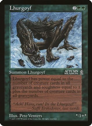 Image of Lhurgoyf (Arena League) (OVER-) - Oversize Cards