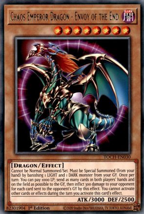 Image of Chaos Emperor Dragon - Envoy of the End (TOCH-EN030) - Toon Chaos 1st Edition