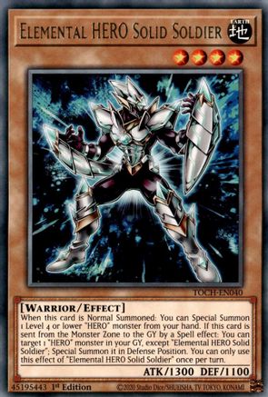 Image of Elemental HERO Solid Soldier (TOCH-EN040) - Toon Chaos 1st Edition
