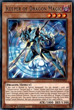 Image of Keeper of Dragon Magic (TOCH-EN041) - Toon Chaos 1st Edition