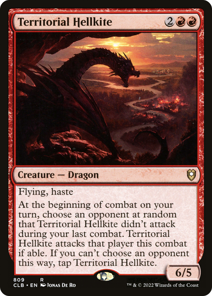 Image of Territorial Hellkite (CLB-809) - Commander Legends: Battle for Baldur's Gate