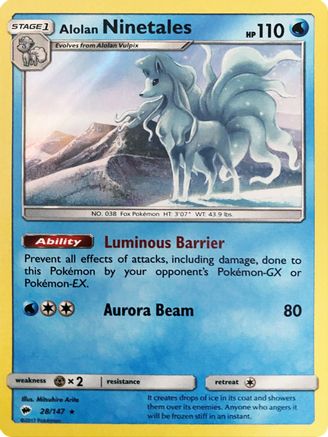Image of Alolan Ninetales 028/147  - Holofoil Miscellaneous Cards & Products - Holo Rare