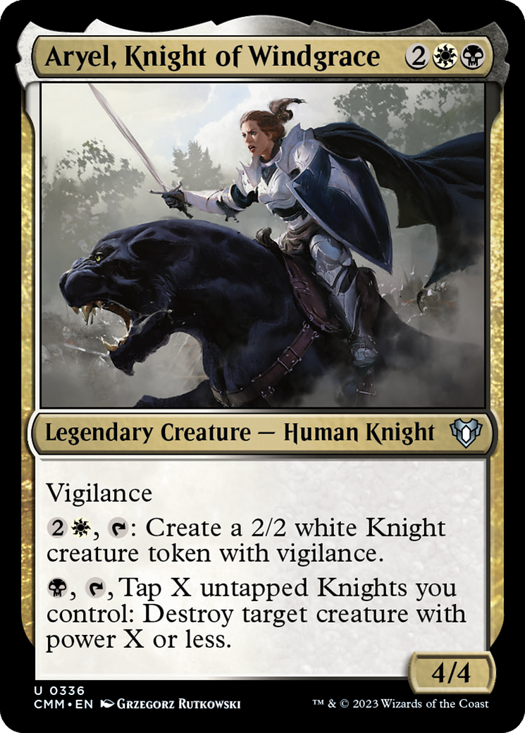 Image of Aryel, Knight of Windgrace (CMM-336) - Commander Masters
