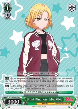Image of Blunt Kindness, MASKING (BD/W73-E031 U) - BanG Dream! Vol.2