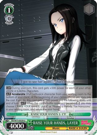 Image of RAISE YOUR HANDS, LAYER (BD/W73-E029 U) - BanG Dream! Vol.2