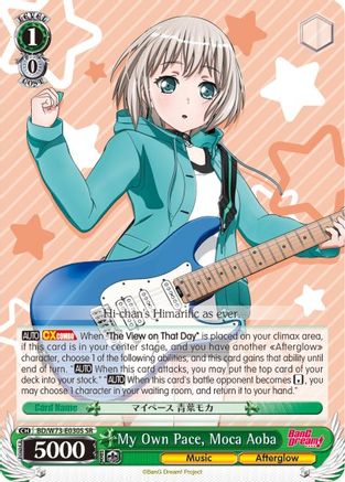 Image of My Own Pace, Moca Aoba (SR) (BD/W73-E030S) - BanG Dream! Vol.2
