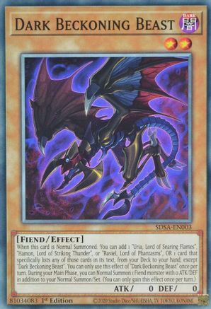Image of Dark Beckoning Beast (SDSA-EN003) - Structure Deck: Sacred Beasts 1st Edition