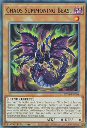 Image of Chaos Summoning Beast (SDSA-EN004) - Structure Deck: Sacred Beasts 1st Edition