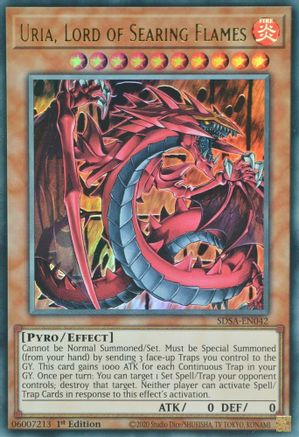 Image of Uria, Lord of Searing Flames (SDSA-EN042) - Structure Deck: Sacred Beasts 1st Edition