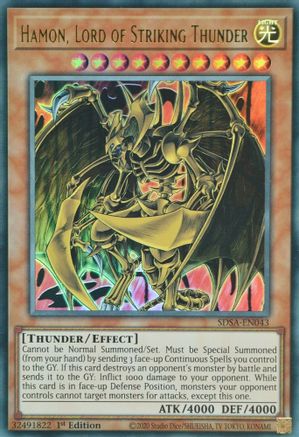 Image of Hamon, Lord of Striking Thunder (SDSA-EN043) - Structure Deck: Sacred Beasts 1st Edition