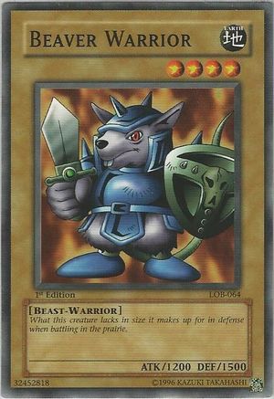 Image of Beaver Warrior (LOB-064) - The Legend of Blue Eyes White Dragon Unlimited