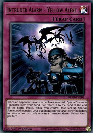 Image of Intruder Alarm - Yellow Alert (BLAR-EN003) - Battles of Legend: Armageddon 1st Edition