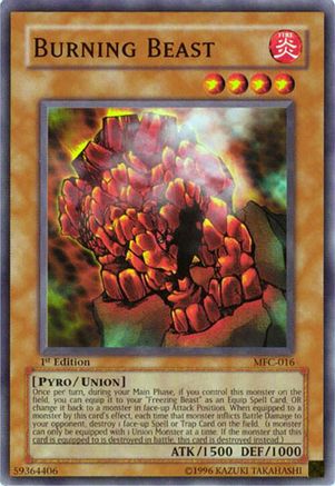 Image of Burning Beast (MFC-016) - Magician's Force 1st Edition