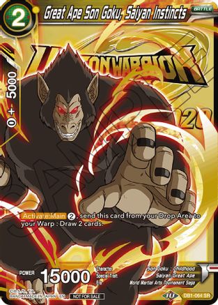 Image of Great Ape Son Goku, Saiyan Instincts (DB1-064) - Tournament Promotion Cards