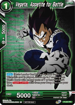 Image of Vegeta, Appetite for Battle (P-237) - Promotion Cards