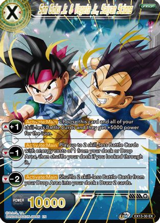 Image of Son Goku Jr. & Vegeta Jr., Saiyan Scions (EX13-30) - Special Anniversary Set 2020 Foil
