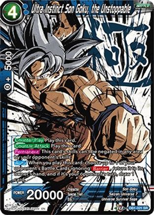 Image of Ultra Instinct Son Goku, the Unstoppable (Alternate Art) (DB1-021) - Special Anniversary Set 2020 Foil