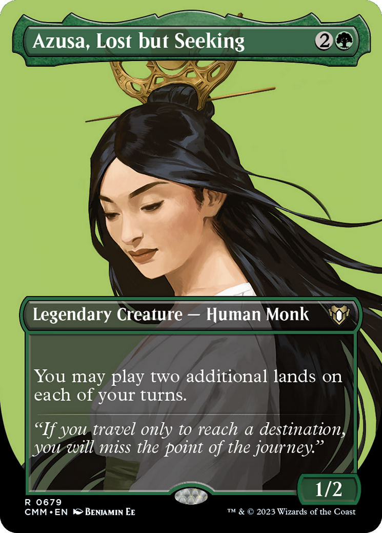 Image of Azusa, Lost but Seeking (Borderless) (CMM-679) - Commander Masters (Borderless)