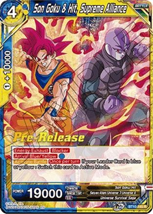 Image of Son Goku & Hit, Supreme Alliance (BT10-145) - Rise of the Unison Warrior PreRelease Cards
