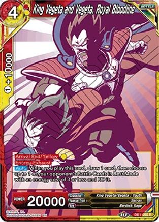 Image of King Vegeta and Vegeta, Royal Bloodline (Alternate Art) (DB1-090) - Special Anniversary Set 2020 Foil