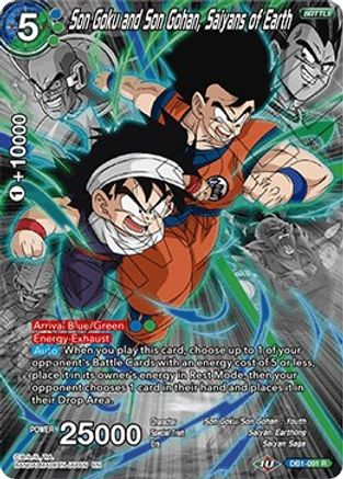 Image of Son Goku and Son Gohan, Saiyans of Earth (Alternate Art) (DB1-091) - Special Anniversary Set 2020 Foil
