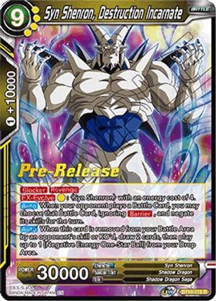 Image of Syn Shenron, Destruction Incarnate (BT10-115) - Rise of the Unison Warrior PreRelease Cards
