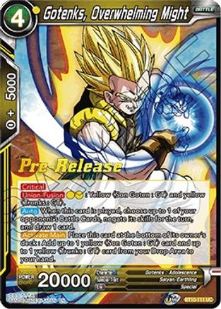 Image of Gotenks, Overwhelming Might (BT10-111) - Rise of the Unison Warrior PreRelease Cards