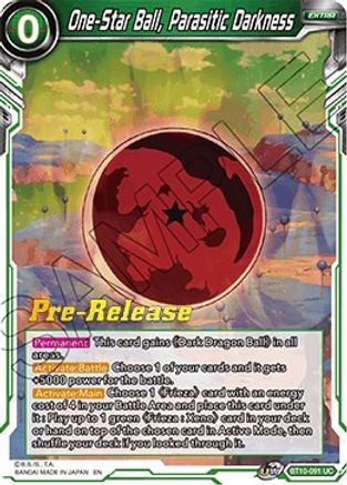 Image of One-Star Ball, Parasitic Darkness (BT10-091) - Rise of the Unison Warrior PreRelease Cards