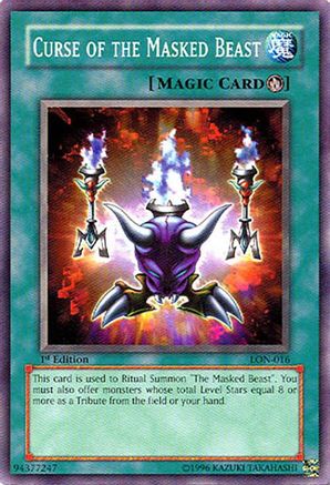 Image of Curse of the Masked Beast (LON-016) - Labyrinth of Nightmare 1st Edition