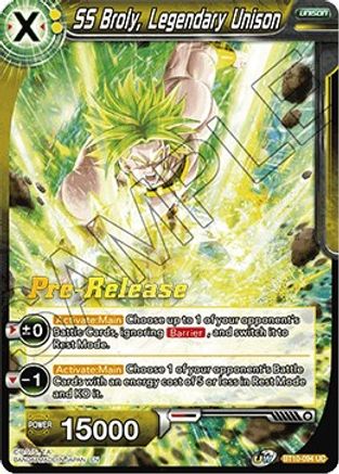 Image of SS Broly, Legendary Unison (BT10-094) - Rise of the Unison Warrior PreRelease Cards