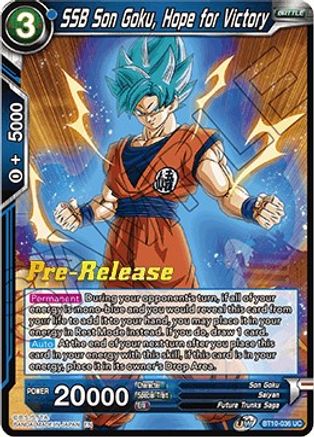 Image of SSB Son Goku, Hope for Victory (BT10-036) - Rise of the Unison Warrior PreRelease Cards