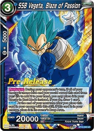 Image of SSB Vegeta, Blaze of Passion (BT10-040) - Rise of the Unison Warrior PreRelease Cards