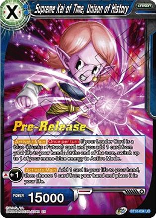 Image of Supreme Kai of Time, Unison of History (BT10-034) - Rise of the Unison Warrior PreRelease Cards