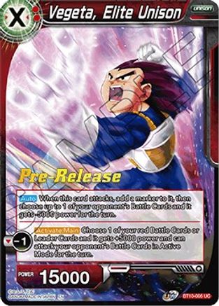 Image of Vegeta, Elite Unison (BT10-005) - Rise of the Unison Warrior PreRelease Cards