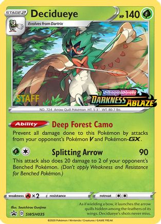 Image of Decidueye SWSH035  - Holofoil SWSH Sword & Shield Promo Cards - Promo