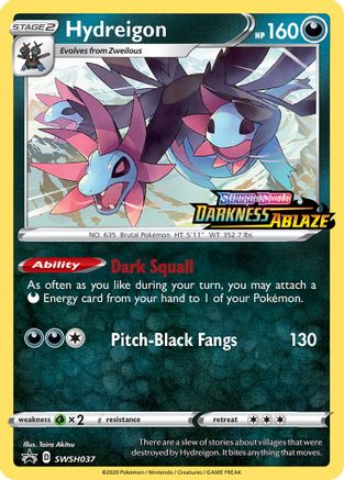 Image of Hydreigon SWSH037  - Holofoil SWSH Sword & Shield Promo Cards - Promo