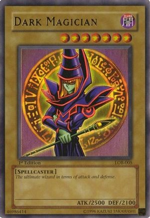 Image of Dark Magician (LOB-005) - The Legend of Blue Eyes White Dragon 1st Edition