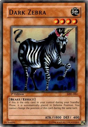 Image of Dark Zebra (MRL-084) - Magic Ruler 1st Edition