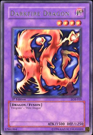 Image of Darkfire Dragon (LOB-019) - The Legend of Blue Eyes White Dragon Unlimited