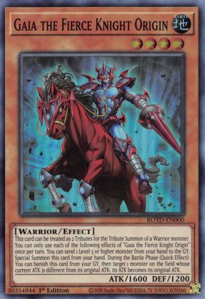 Image of Gaia the Fierce Knight Origin (ROTD-EN000) - Rise of the Duelist 1st Edition