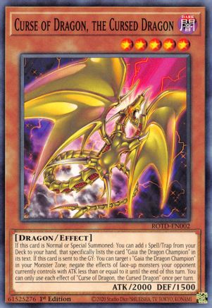 Image of Curse of Dragon, the Cursed Dragon (ROTD-EN002) - Rise of the Duelist 1st Edition