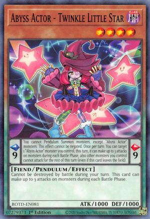 Image of Abyss Actor - Twinkle Little Star (ROTD-EN081) - Rise of the Duelist 1st Edition