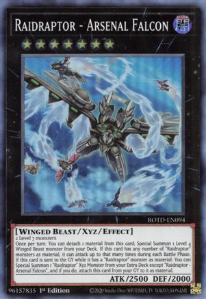 Image of Raidraptor - Arsenal Falcon (ROTD-EN094) - Rise of the Duelist 1st Edition