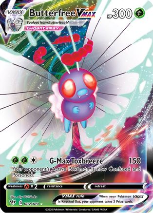 Image of Butterfree VMAX 002/189  - Holofoil SWSH03 Darkness Ablaze - Ultra Rare