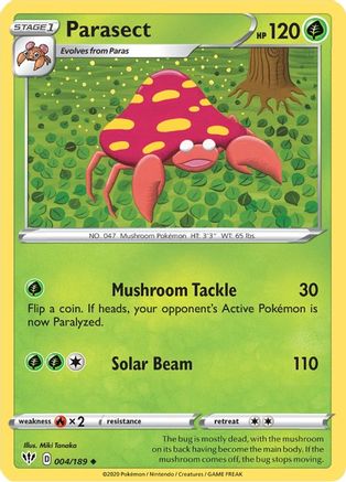 Image of Parasect 004/189  SWSH03 Darkness Ablaze - Uncommon
