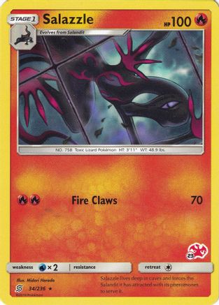 Image of Salazzle - 34/236 (#23 Charizard Stamped)/236  Battle Academy - Promo