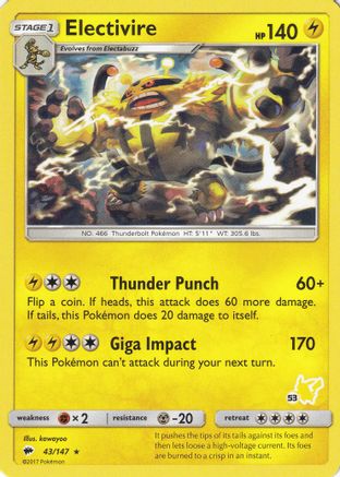 Image of Electivire 043/147  Battle Academy - Promo