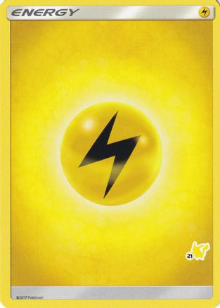 Image of Lightning Energy (#21 Pikachu Stamped)  Battle Academy - Promo