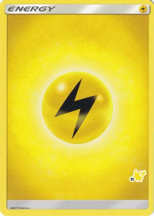Image of Lightning Energy (#31 Pikachu Stamped)  Battle Academy - Promo